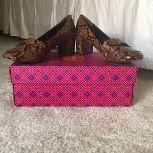 Tory Burch Bond 55MM pumpkin printed Snake